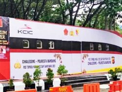 Viral! Ternyata Ini Alasan Polresta Bandung Dirikan Pos Pam Bentuk Kereta Cepat