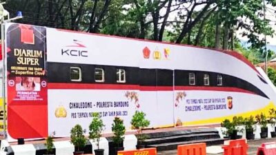 Viral! Ternyata Ini Alasan Polresta Bandung Dirikan Pos Pam Bentuk Kereta Cepat