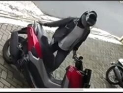 Aksi Pencuri Motor di Jatihurip Sumedang Terekam CCTV