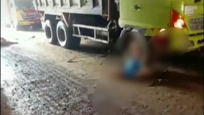 Diduga Akibat Jalan Licin, Seorang Warga di Sumedang Tewas Terlindas Tronton Setelah Motornya Tergelincir