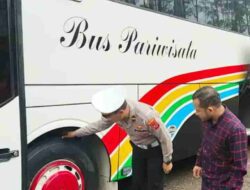 Pastikan Kelaikan Kendaraan, Bus dan Angkutan Umum di Ciwidey Diperiksa