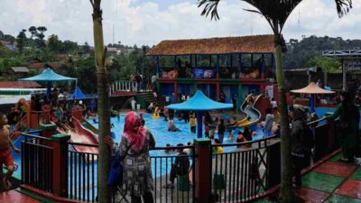 Sepekan Lebaran, Kunjungan Wisata ke Kolam Renang Panyidangan Sumedang Membludak