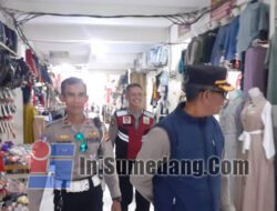 Cegah Gangguan Kamtibmas, Polsek Sumedang Utara Patroli ke Pasar Sandang Sumedang