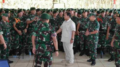 Datangi Kabupaten Bandung, Ini Pesan Prabowo Subianto untuk Yonif PR 330