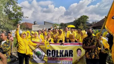 Menjadi Partai Paling Meriah di Sumedang Setelah PDIP, Golkar Daftarkan Bacaleg dengan Konvoi