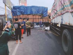 Hilang Kendali, Sopir Fuso Seruduk Truk dan Motor di Cimalaka Sumedang, Dua Orang Luka-luka