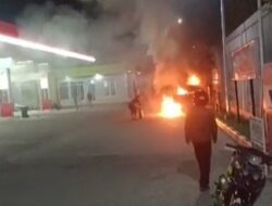 Mobil Terbakar di SPBU Cimalaka Sumedang, Warga Mendengar Suara Ledakan