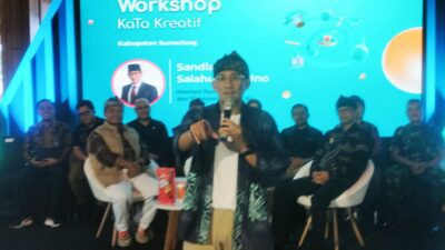 Hadiri Workshop KaTa Kreatif Indonesia di Sumedang, Menparekraf Dorong Pelaku Ekonomi Kreatif Terus Berinovasi