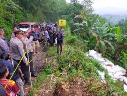 Truk Bermuatan Pupuk Terguling ke Jurang 15 Meter di Sukasari Sumedang