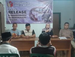 Proses Pungut Hitung Selesai, Panwaslu Tanjungmedar Gelar Press Release Hasil Pengawasan