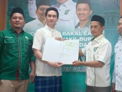 Diantar Ketua DPD PAN Sumedang, Fajar Aldila Daftar Calon Bupati ke Desk Pilkada PKB