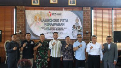 Bawaslu Sumedang Launching Peta Kerawanan Pemilihan Serentak Tahun 2024
