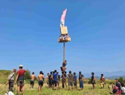 Meriahkan HUT RI, Pemda Gelar Panjat Pinang di Pusat Pemerintahan Sumedang