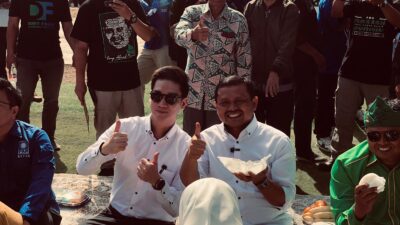 Botram di Alun-alun Darmaraja Sumedang, Dony-Fajar Berbaur Bersama Ribuan Warga