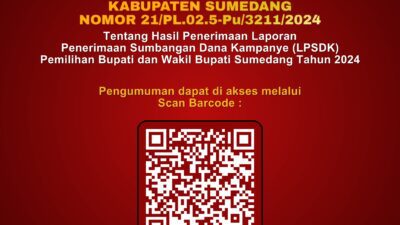 Laporan Penerimaan Sumbangan Dana Kampanye (LPSDK) tanggal 24 Oktober 2024