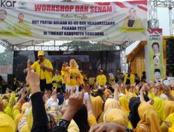 Milangkala Partai Golkar ke 60, Diisi Gerak Jalan Bertabur Hadiah dan Doorprize