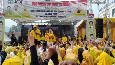 Milangkala Partai Golkar ke 60, Diisi Gerak Jalan Bertabur Hadiah dan Doorprize