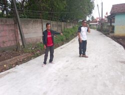 Kades Cintamulya, Bersyukur Jalan Perbatasan Sumedang-Bandung Akhirnya Sudah Dicor