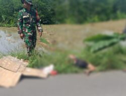 Sesosok Mayat Pria Ditemukan Tergeletak di Pinggir Jalan Hariang Sumedang