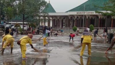Rusak Usai Digunakan Bazar UMKM, Alun-alun Sumedang Direhabilitasi