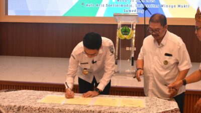 Wujudkan Kemandirian Pangan dan Pertanian Berkelanjutan, Pemda Sumedang dan Unwim Teken MoU