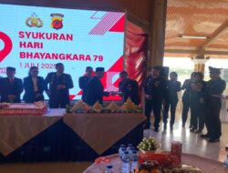 Polres Sumedang Gelar Upacara dan Syukuran HUT ke 79 Bhayangkara