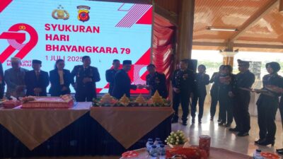 Polres Sumedang Gelar Upacara dan Syukuran HUT ke 79 Bhayangkara