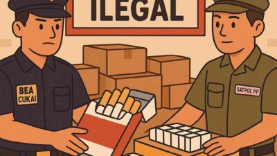 Bea Cukai dan Satpol PP Sumedang, Tangkap Tangan Kurir Rokok Ilegal, 23 Ribu Batang Diamankan