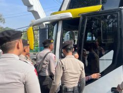 Polres Sumedang Jaga Ketertiban Keberangkatan Massa Aksi Mahasiswa di Jatinangor