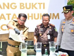 Kejari Sumedang Musnahkan Barang Bukti 37 Perkara Inkrah, Didominasi Kasus Narkotika