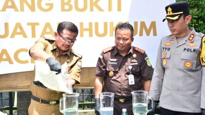 Kejari Sumedang Musnahkan Barang Bukti 37 Perkara Inkrah, Didominasi Kasus Narkotika