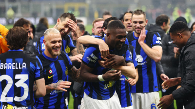 Inter Milan selebrasi menuju juara Serie A 2026
