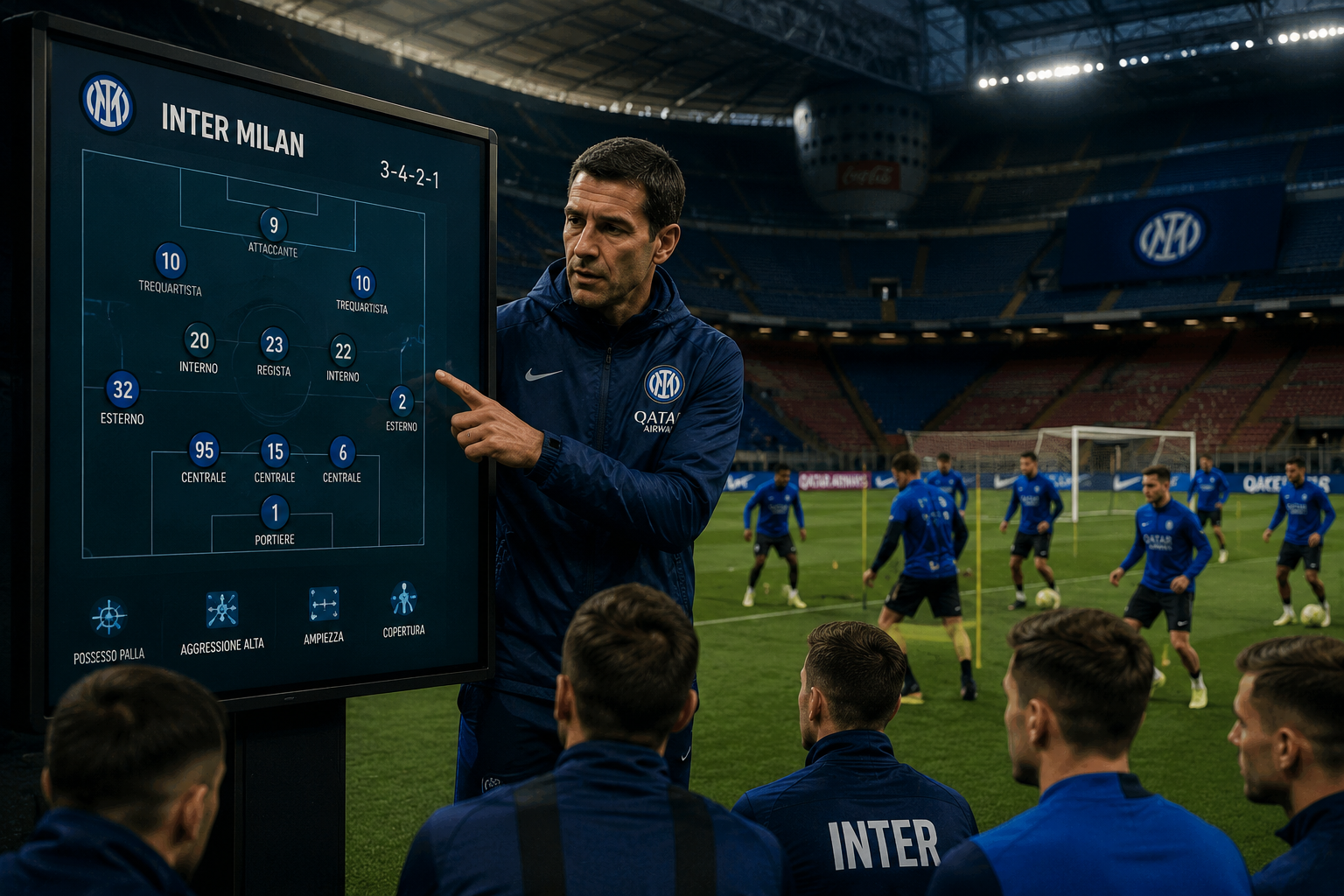 Ilustrasi Taktik Cristian Chivu bersama Inter Milan