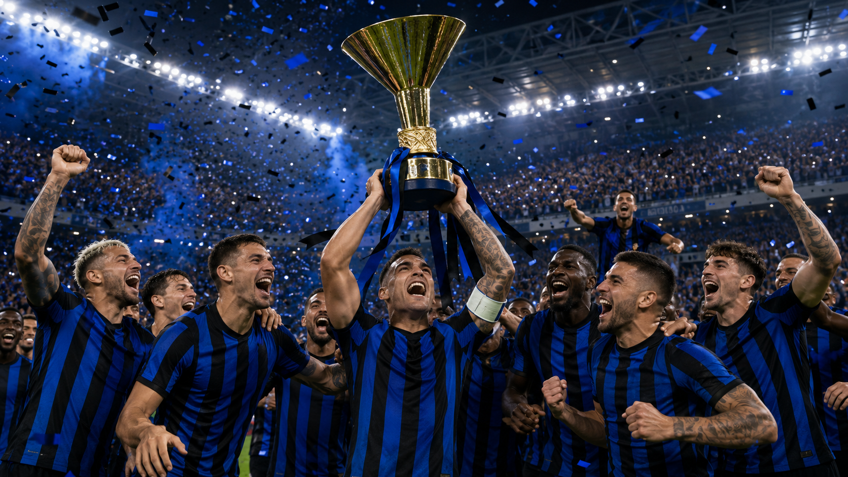 Ilustrasi Inter Milan juara Serie A 2026