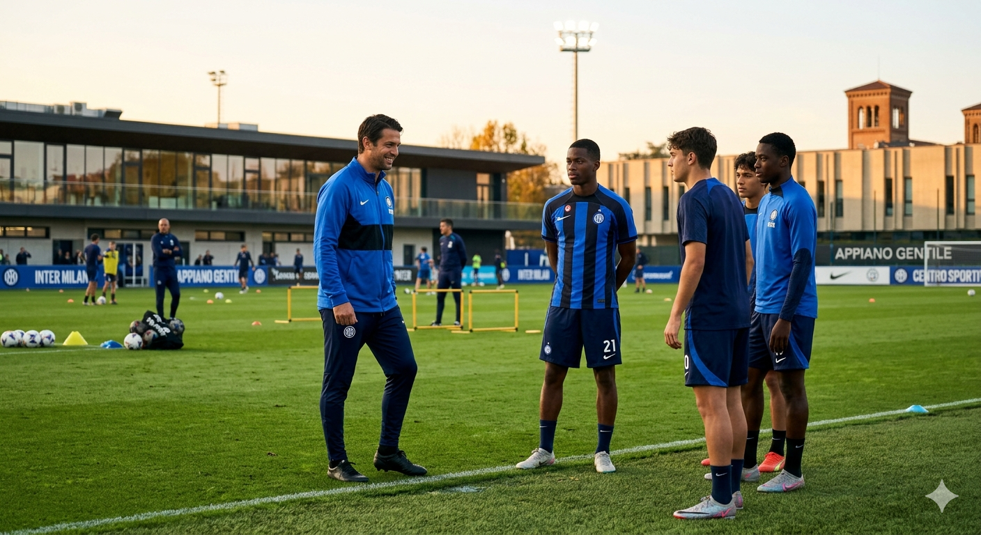 Cristian Chivu bersama generasi baru Inter Milan
