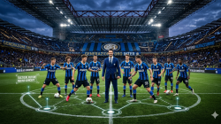 Ilustrasi Cristian Chivu bersama wonderkid Inter Milan generasi emas baru