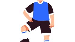 Ilustrasi wonderkid Inter Milan dengan nuansa biru hitam.