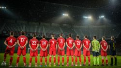 Susunan pemain sepak bola sebelum pertandingan dimulai