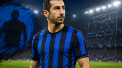 Henrikh Mkhitaryan dalam ilustrasi bergaya Inter Milan.