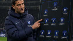 Ilustrasi Prediksi starting XI Inter Milan 2026/2027 dengan sejumlah wonderkid dalam proyek Cristian Chivu.