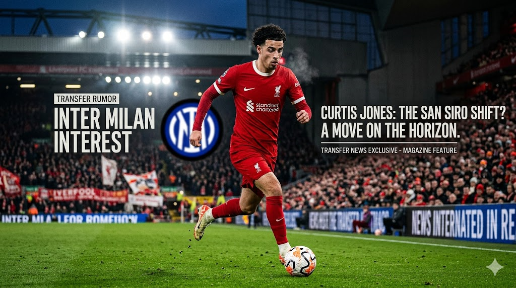 Ilustrasi Curtis Jones dikaitkan dengan transfer ke Inter Milan pada bursa transfer musim panas 2026