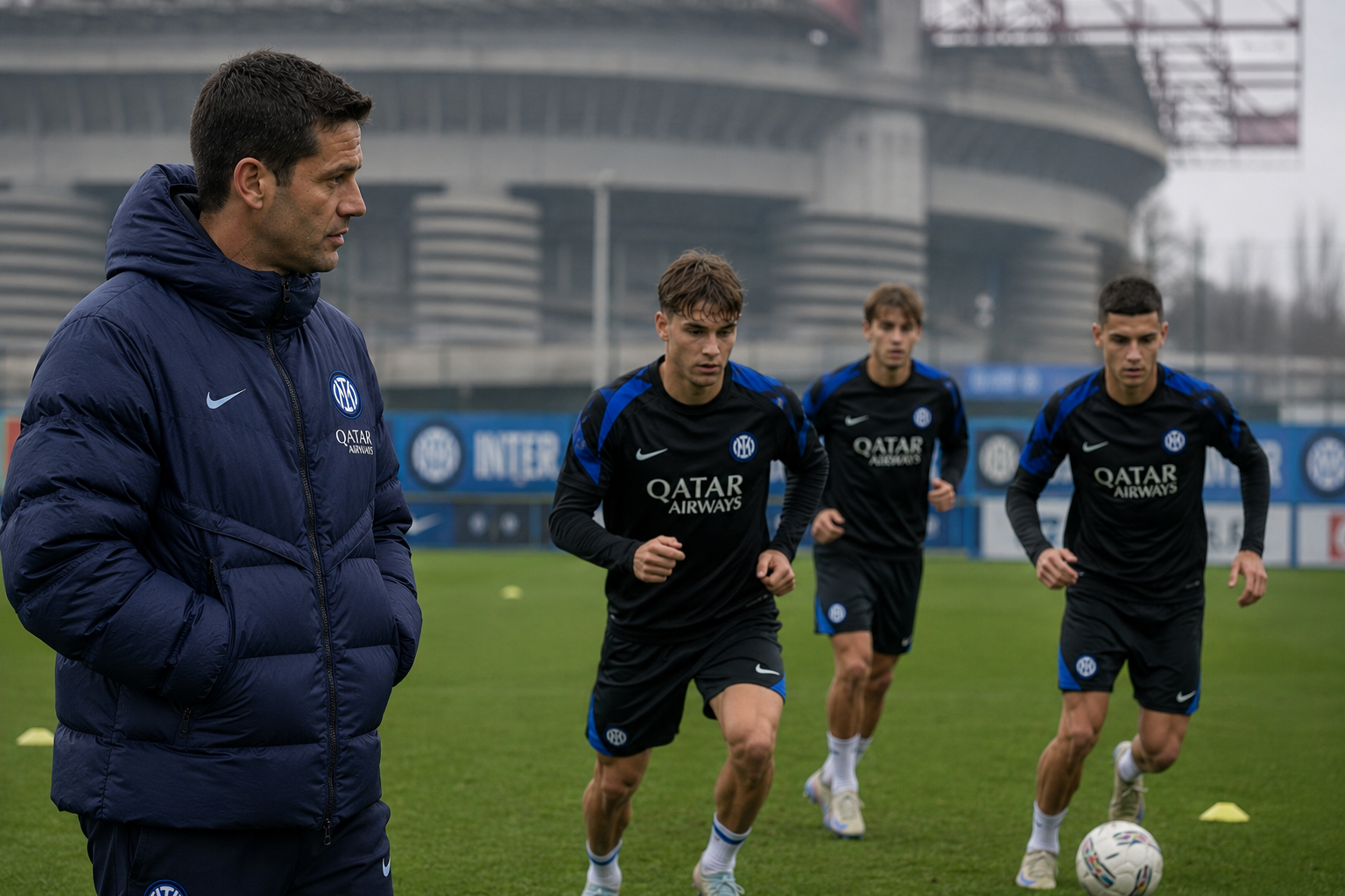 Ilustrasi Cristian Chivu memantau pemain muda Primavera Inter Milan yang berpeluang promosi ke tim utama.