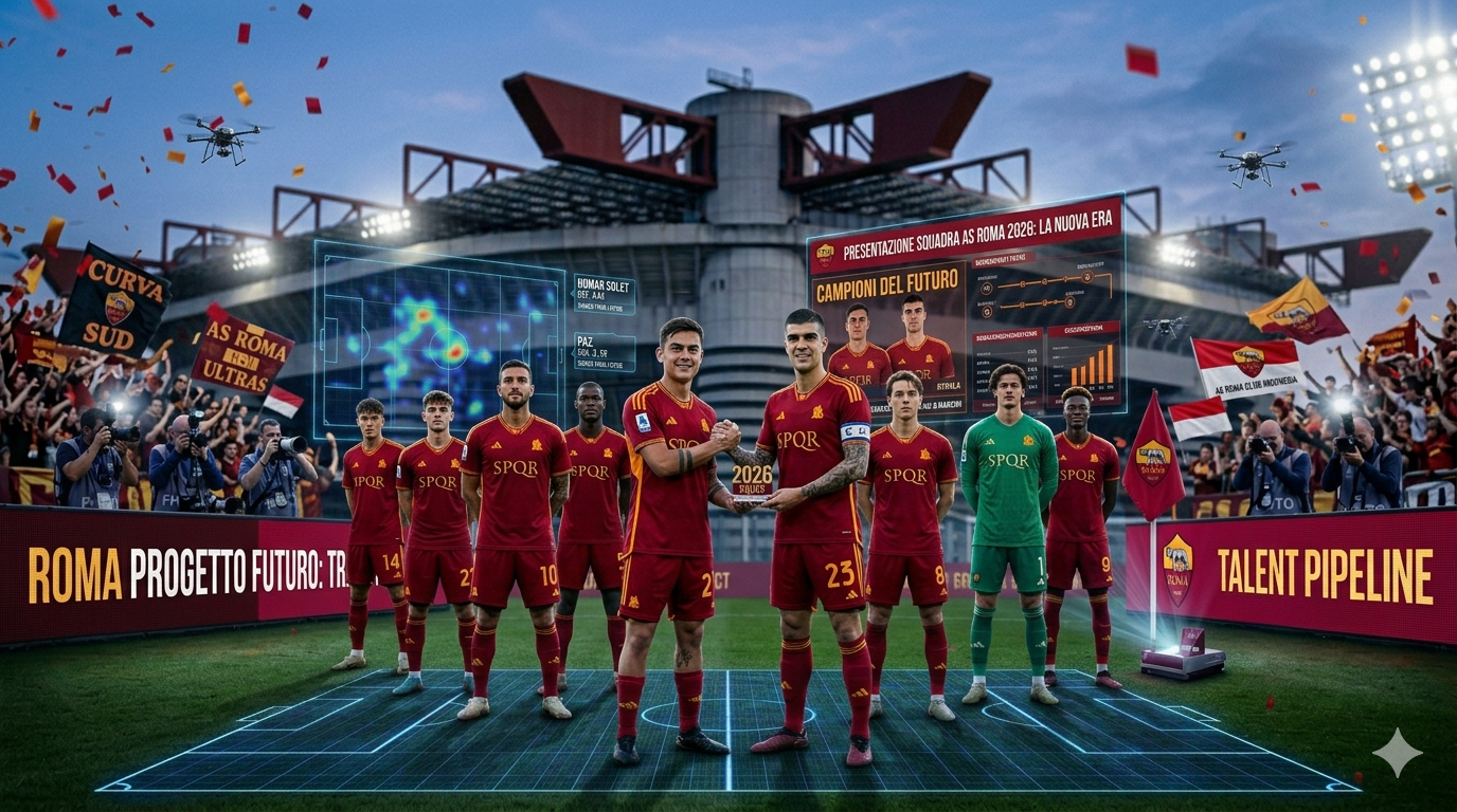 Ilustrasi Skuad AS Roma 2026 lengkap untuk menghadapi musim baru Serie A Italia