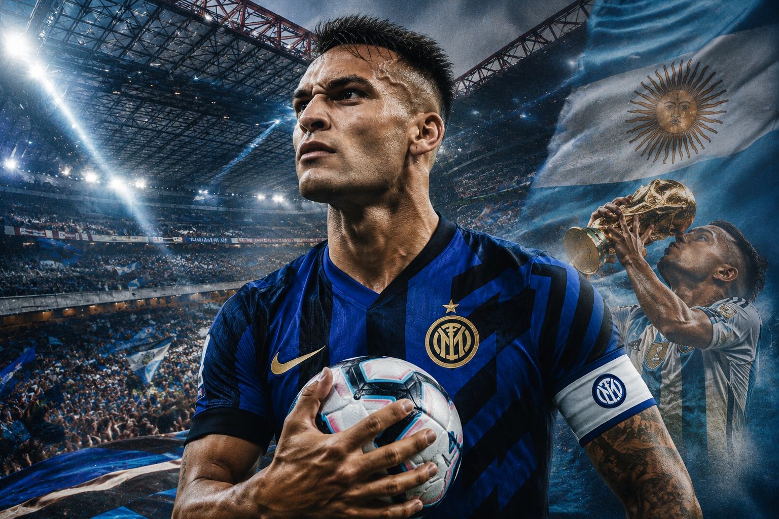 Ilustrasi Lautaro Martinez menjadi ikon baru dan kapten Inter Milan.