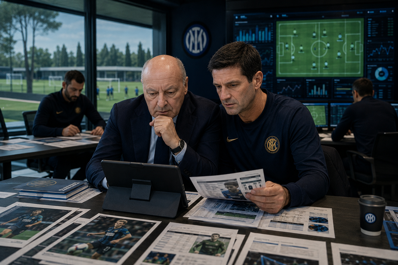 Ilustrasi Strategi scouting Inter Milan dalam menemukan talenta muda terbaik di Eropa.