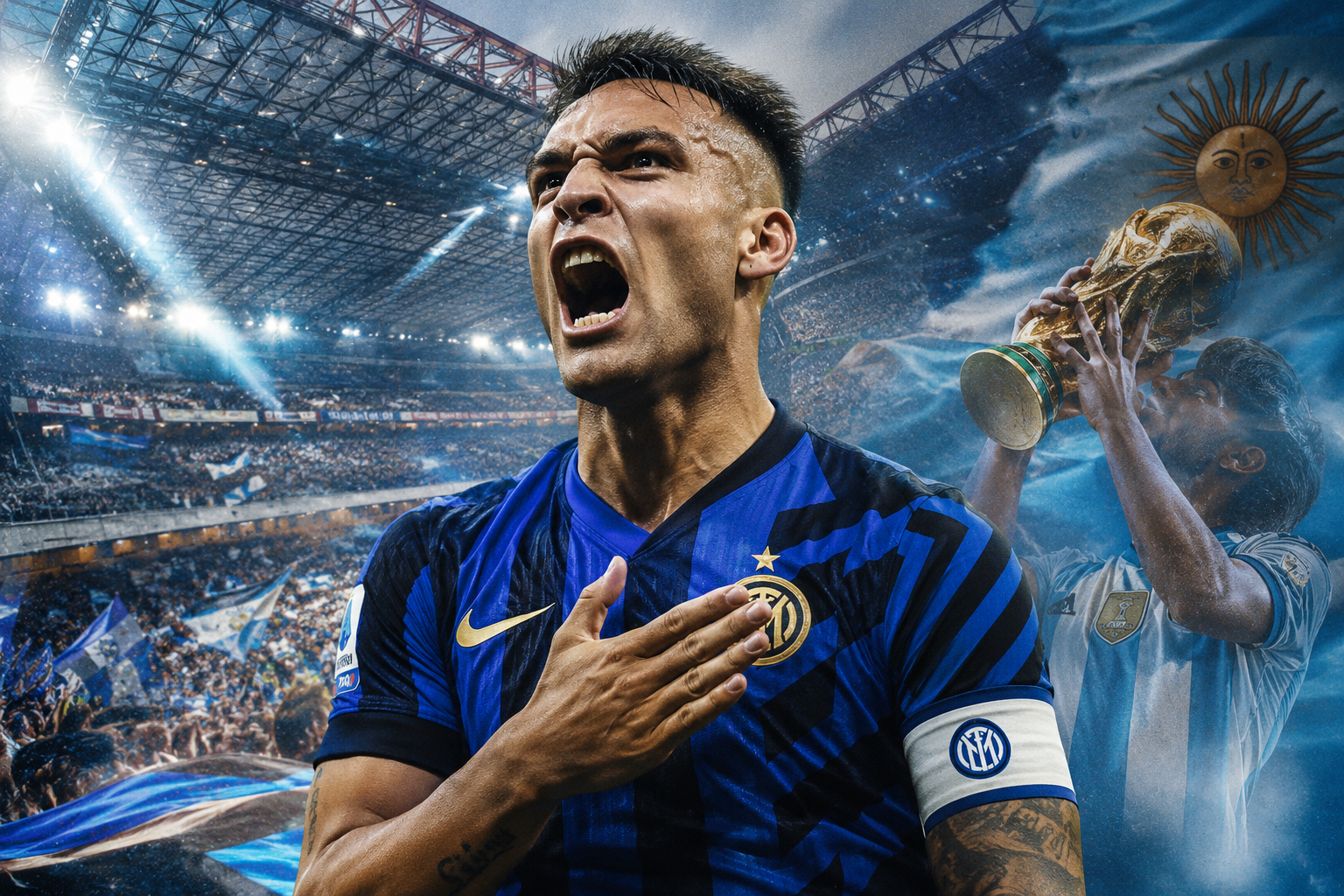 Ilustrasi Lautaro Martinez menjadi pemain terpenting dan kapten baru Inter Milan.