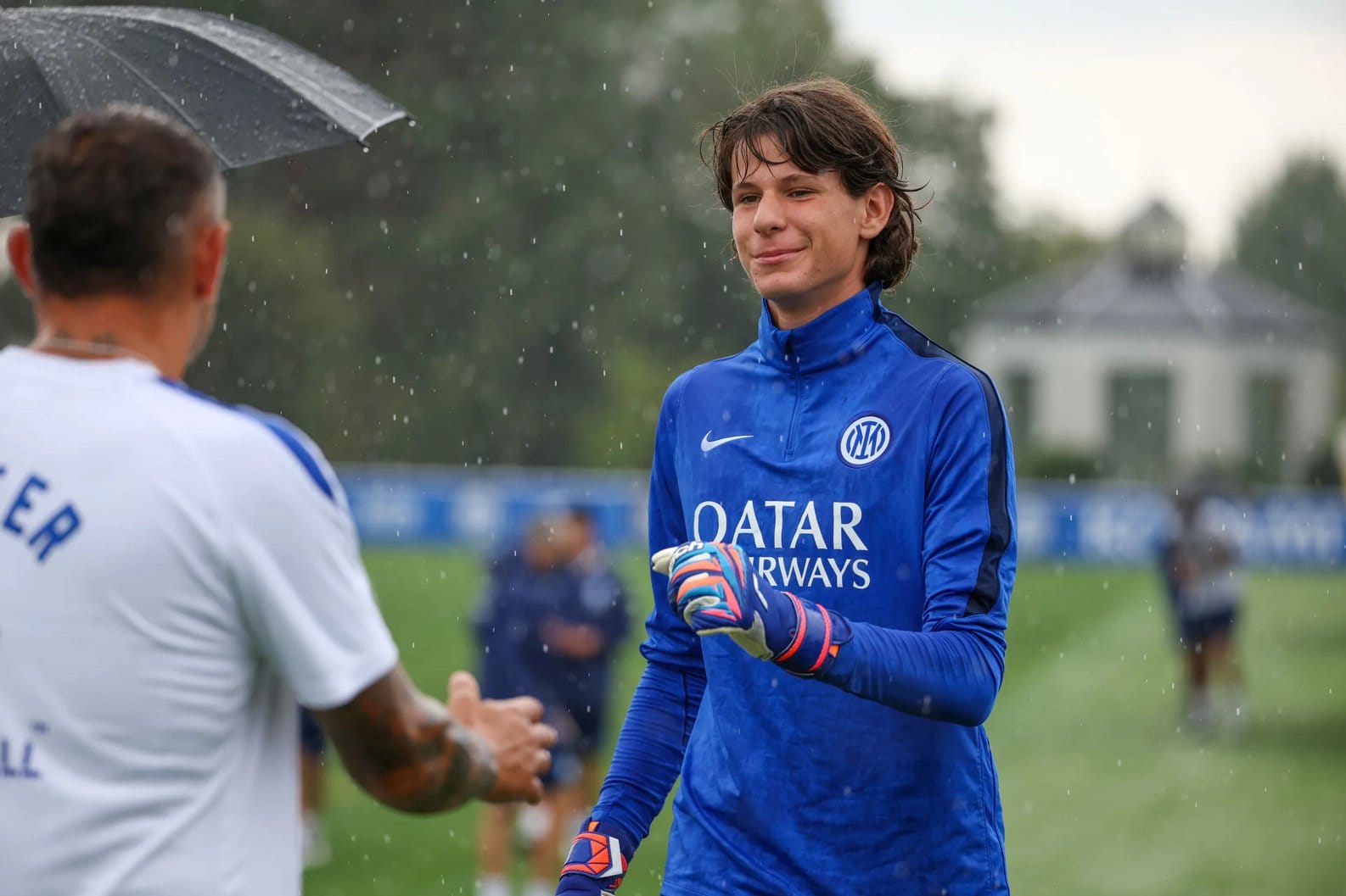 Carlo Galliera kiper muda Inter Academy saat bersama tim utama Inter Milan